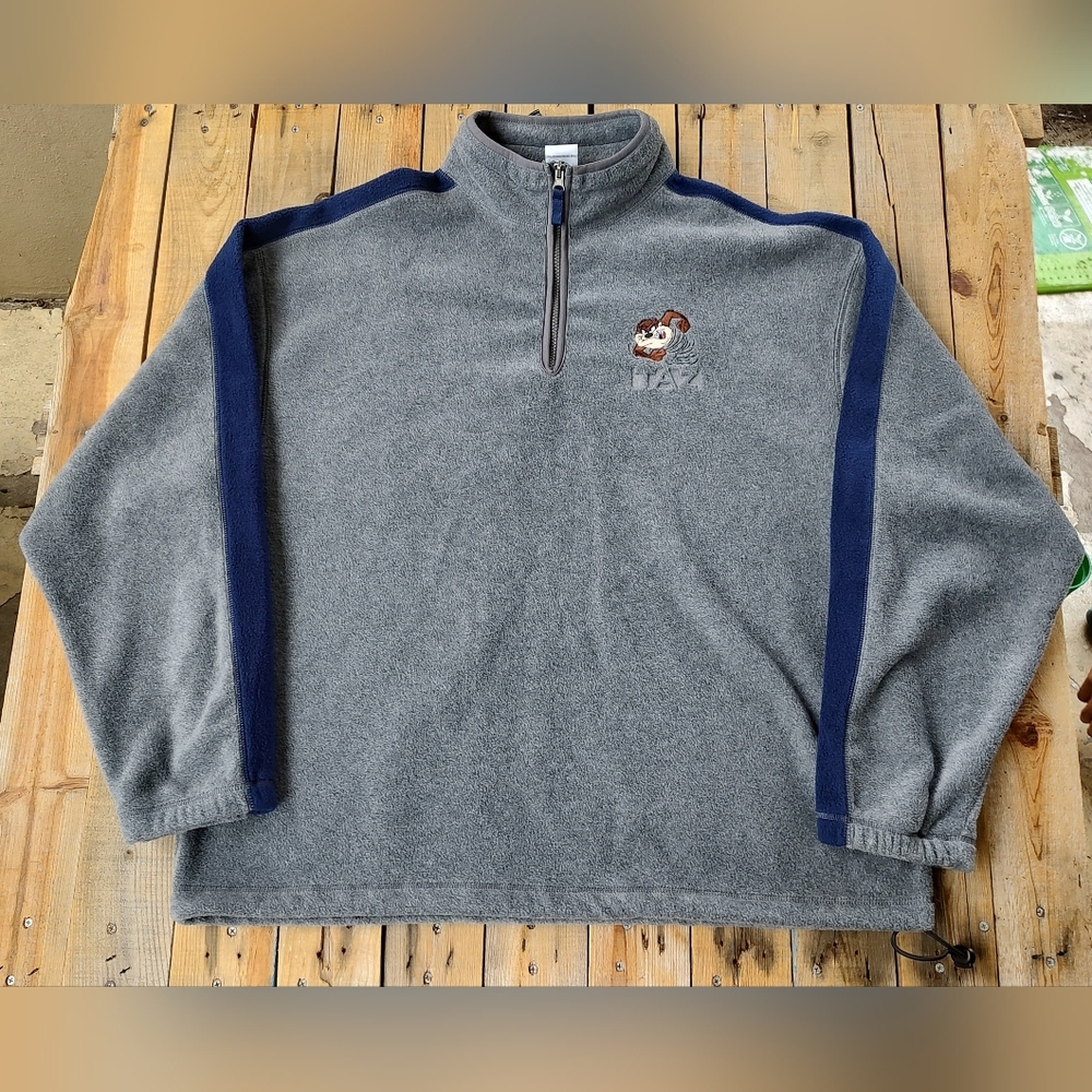 Vintage '90s Looney tunes Taz quarter zip  Men size 2XL